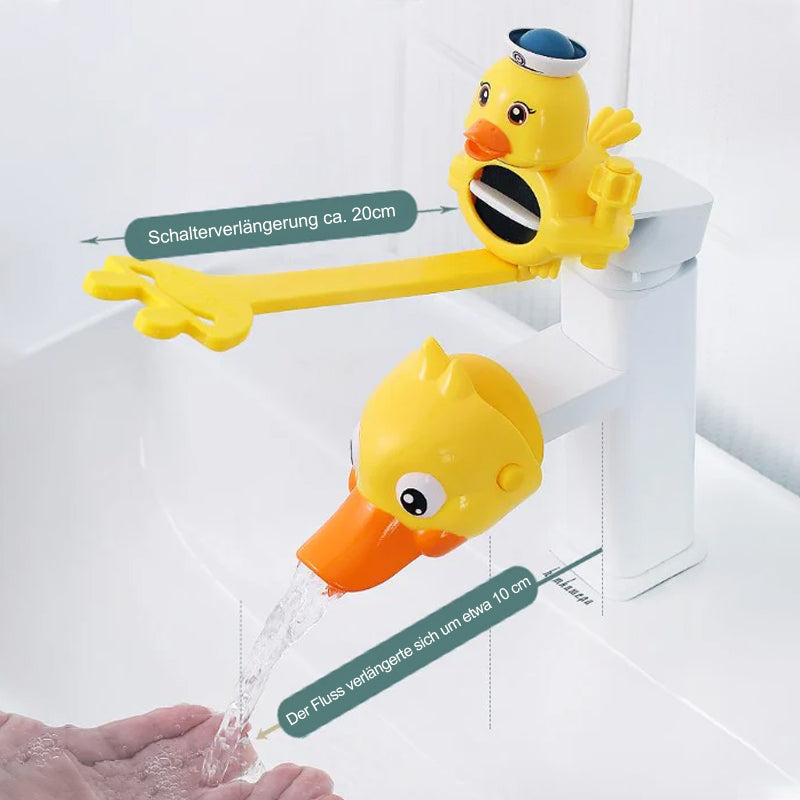 Niedliche kleine gelbe Enten-Wasserhahnverlängerung