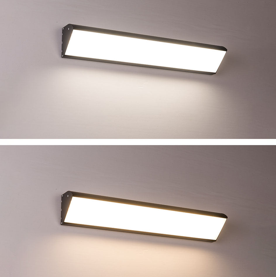 Zeitgenössische industrielle wasserdichte Aluminium rechteckige Rahmen Acryl LED Wandstrahler Lampe für Außenpatio