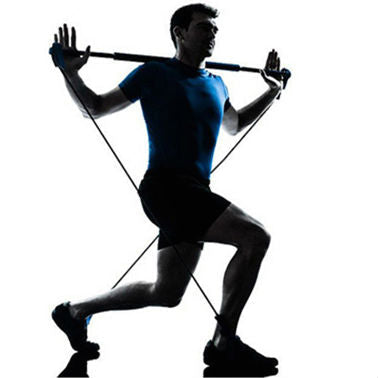 Sandsberg | 8-in-1 tragbares Pilates-Bar-Set mit Widerstandsband, Fußschlaufe, ideal für das Ganzkörper-Workout zu Hause, im Fitnessstudio, Gewichtheben