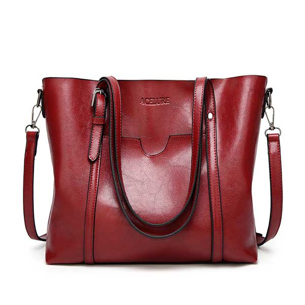 Damen Leder Luxus Schultertasche