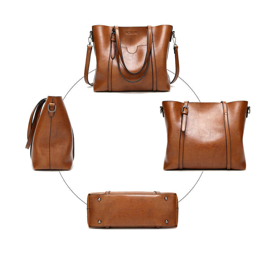 Damen Leder Luxus Schultertasche