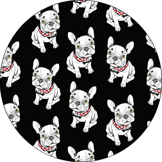 Schwarzer Kinderzimmerteppich Kinder Tier Hundemuster Teppich Polyester Rutschsicherer Rücken Teppich