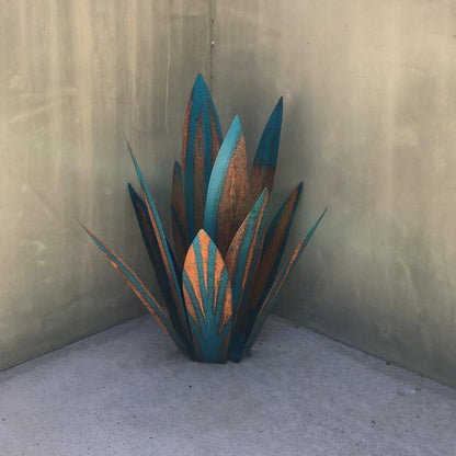 Sandsberg | Eternal Agave – Handgefertigte rostfreie Metallsäule für Innen- und Außendekoration
