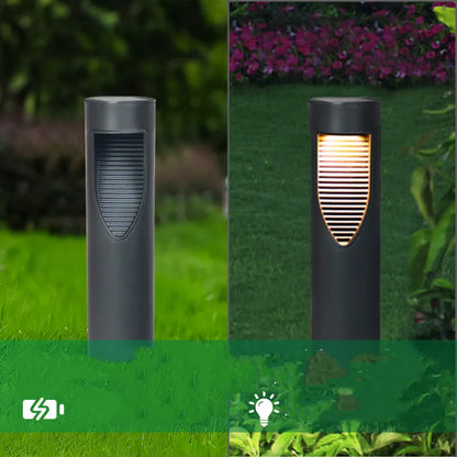 Sandsberg | Solar Gartenlampe Modern – LED Außenbeleuchtung mit stilvollem Design für Terrasse & Garten