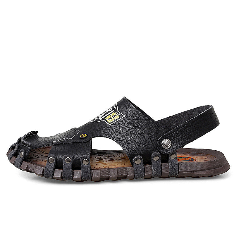 Baotou Herren Sandalen aus Leder für den Freizeitgebrauch.