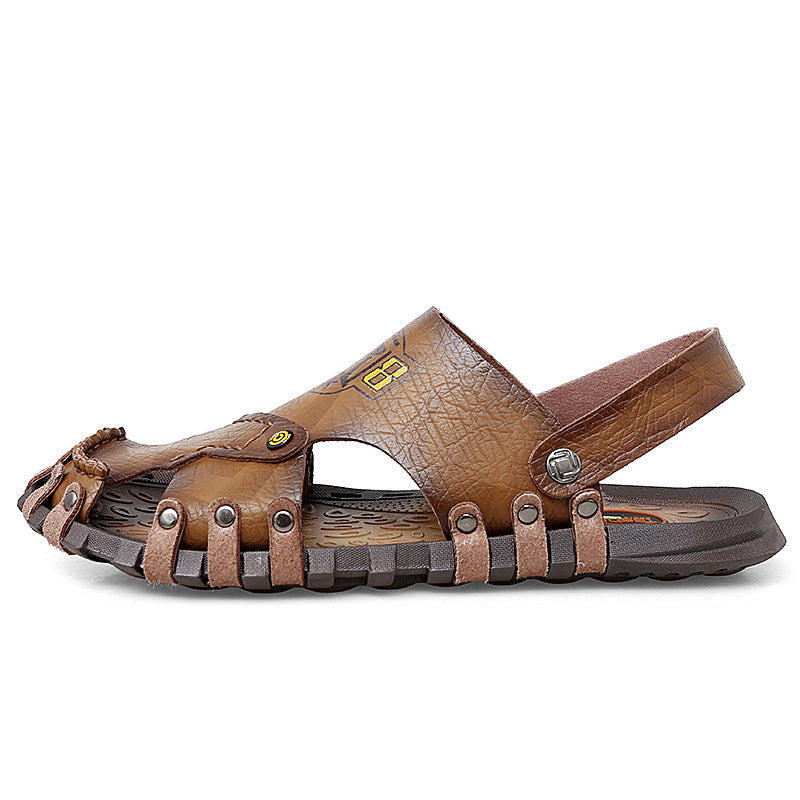 Baotou Herren Sandalen aus Leder für den Freizeitgebrauch.