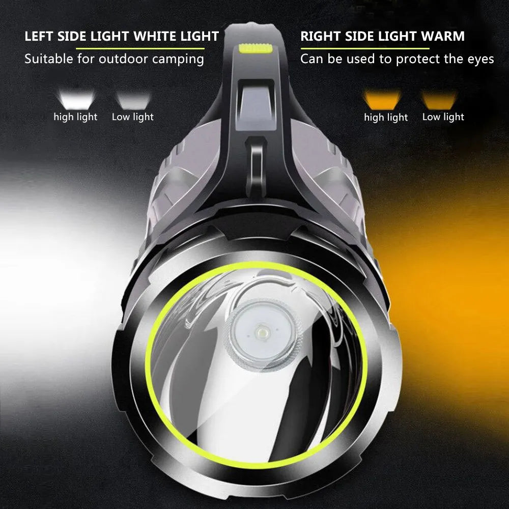 Sandsberg | LED Doppelseiten Taschenlampe – Wasserdichte Arbeitslampe für Outdoor und Notfälle