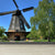 Sandsberg | Volledige Maat Fotografie Moderne Muurschildering Behang met Lente Windmolen Landschap in Blauw