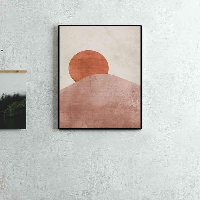 Sandsberg | Scandinavische Landschappen Wanddecoratie Afdruk Bruin Textured Wikkeldoek voor Slaapkamer