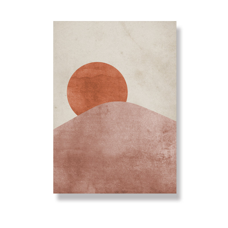 Sandsberg | Scandinavische Landschappen Wanddecoratie Afdruk Bruin Textured Wikkeldoek voor Slaapkamer