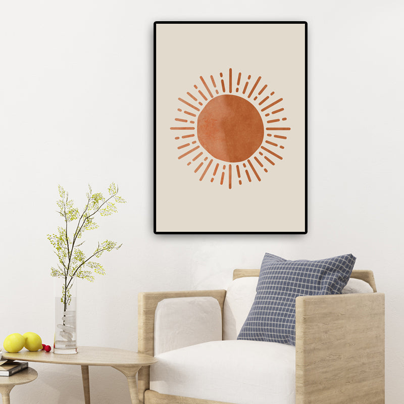 Sandsberg | Scandinavische Landschappen Wanddecoratie Afdruk Bruin Textured Wikkeldoek voor Slaapkamer