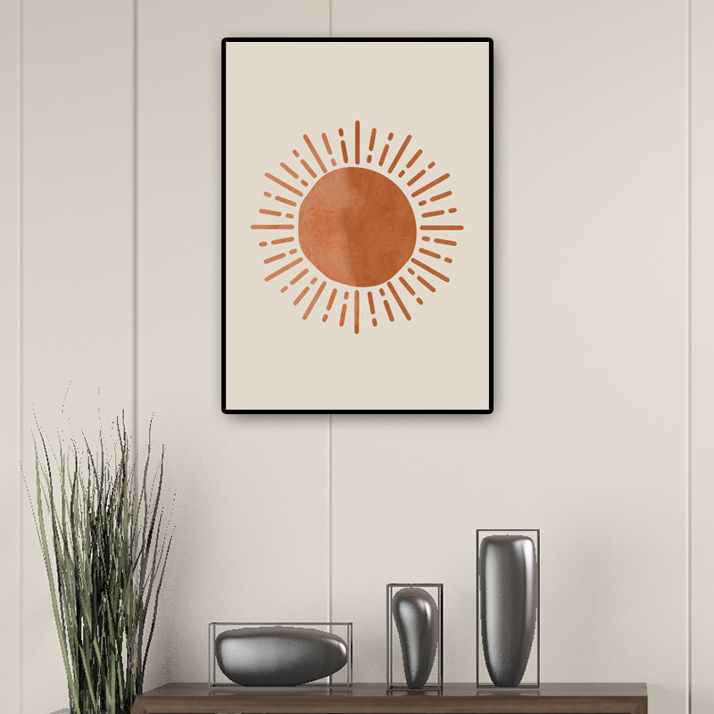Sandsberg | Scandinavische Landschappen Wanddecoratie Afdruk Bruin Textured Wikkeldoek voor Slaapkamer