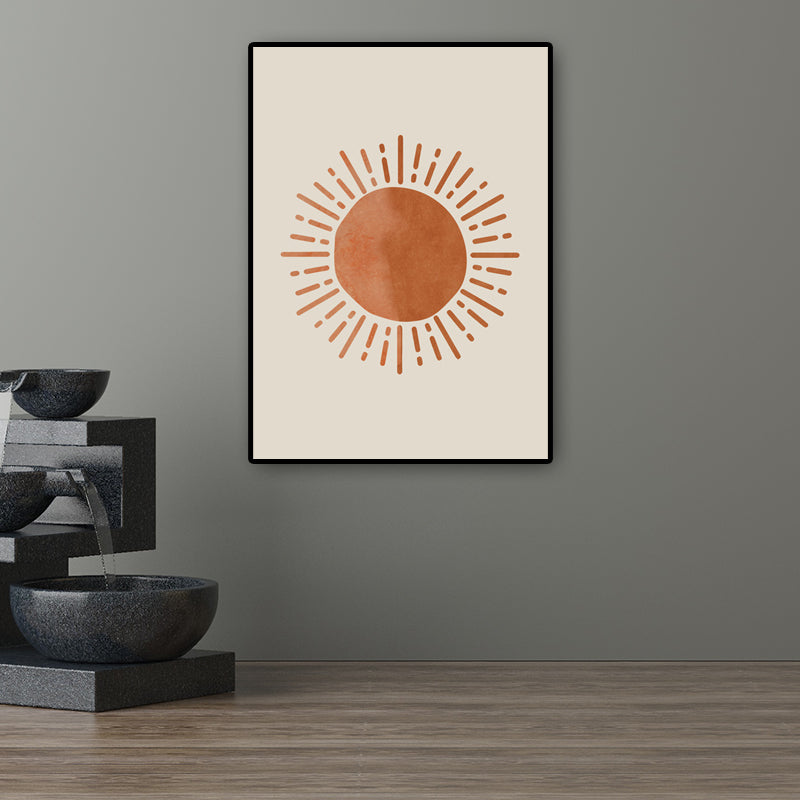 Sandsberg | Scandinavische Landschappen Wanddecoratie Afdruk Bruin Textured Wikkeldoek voor Slaapkamer