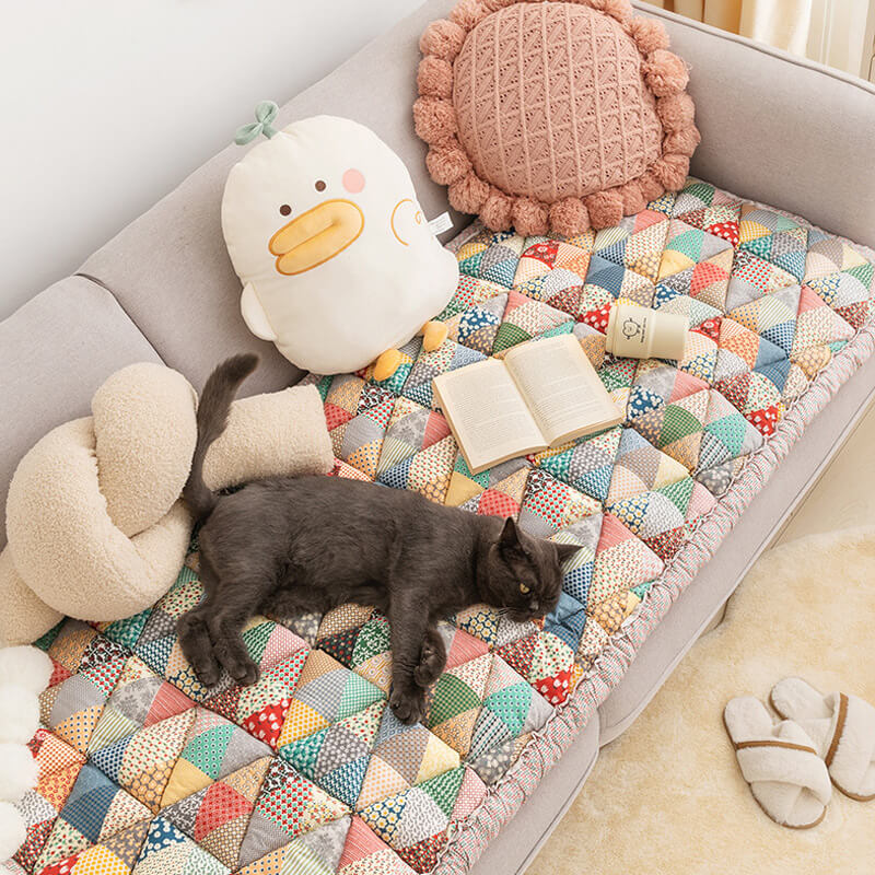 Schicke Baumwoll-Schutzhülle für die Couch