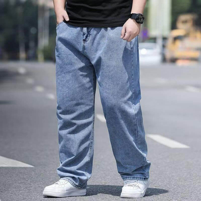 sitzende Jeans mit geradem Bein