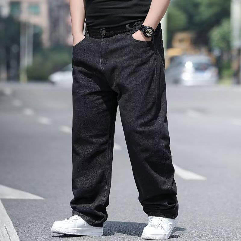sitzende Jeans mit geradem Bein
