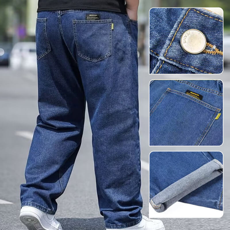 sitzende Jeans mit geradem Bein