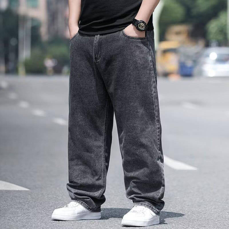 sitzende Jeans mit geradem Bein