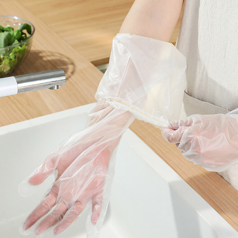 Langärmelige Handschuhe