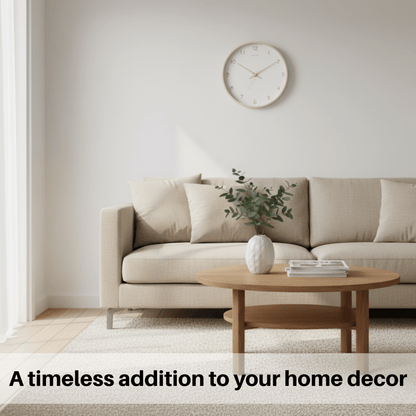 Sandsberg | Ruhige Holz-Wanduhr mit Batteriebetrieb