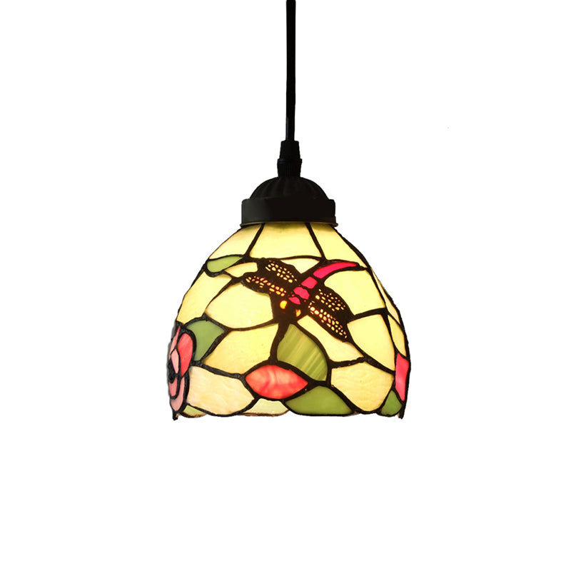 Esszimmer Beleuchtung Fixtures Tiffany, Buntglas Libelle Decken Pendelleuchte