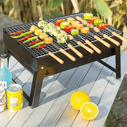 Sandsberg | 10 Stück Premium Edelstahl BBQ Spieße mit Holzgriff – Multifunktionale, langlebige Grillspieße für das Kochen im Freien – Perfekt für Sommerpartys und Familienfeiern