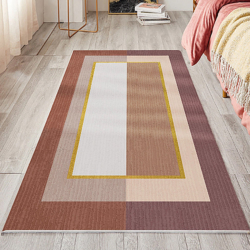 Stylischer Modernistenteppich Mehrfarbig Gestreifter Teppich Waschbar Haustierfreundlich Rutschfester Teppich für das Schlafzimmer