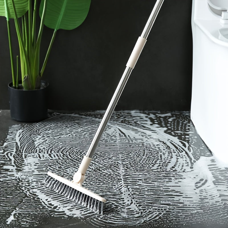 Badezimmer Bodenbürste – 88,5 cm rotierende Reinigungsbürste mit harten Borsten für die Reinigung von Badewanne und Fliesen, langer Griff für einfache Handhabung