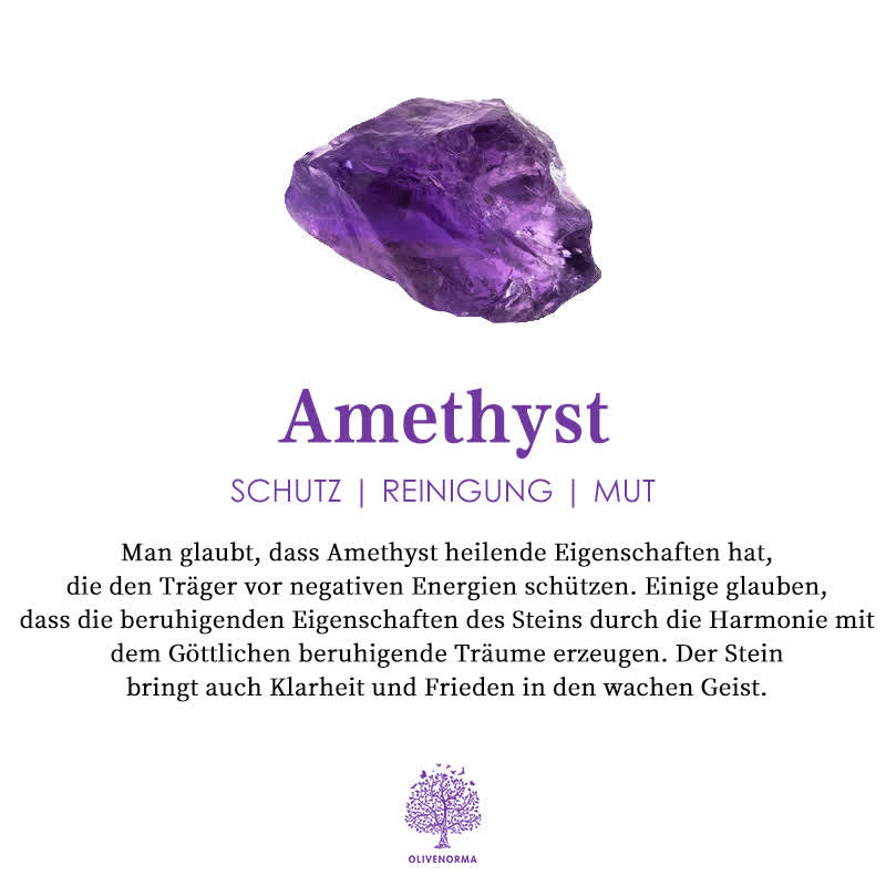 Sandsberg | Natürliche Kristall-Amethyst-Heilungs-Halskette - Lyra