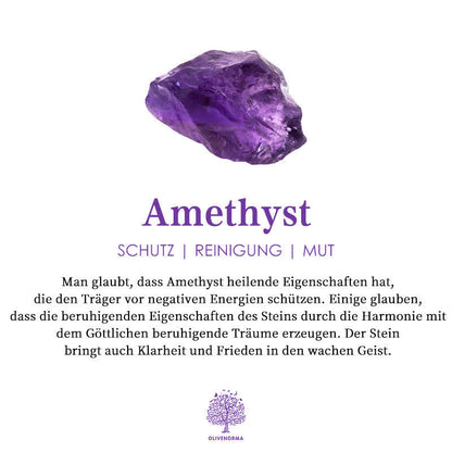 Sandsberg | Natürliche Kristall-Amethyst-Heilungs-Halskette - Lyra