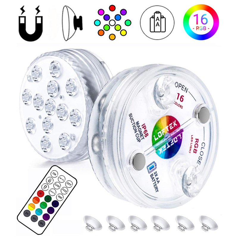 Sandsberg | Unterwasser LED Licht mit Fernbedienung – RGB Multicolor Poolbeleuchtung für Badezimmer und Teiche