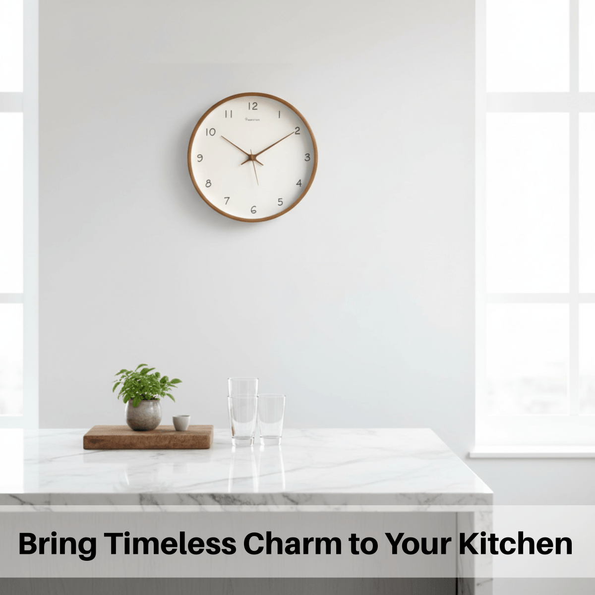 Sandsberg | Ruhige Holz-Wanduhr mit Batteriebetrieb