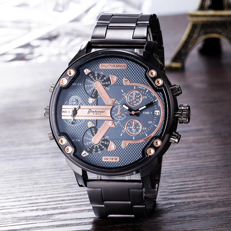 Edelstahl Chronograph Quarz Uhr