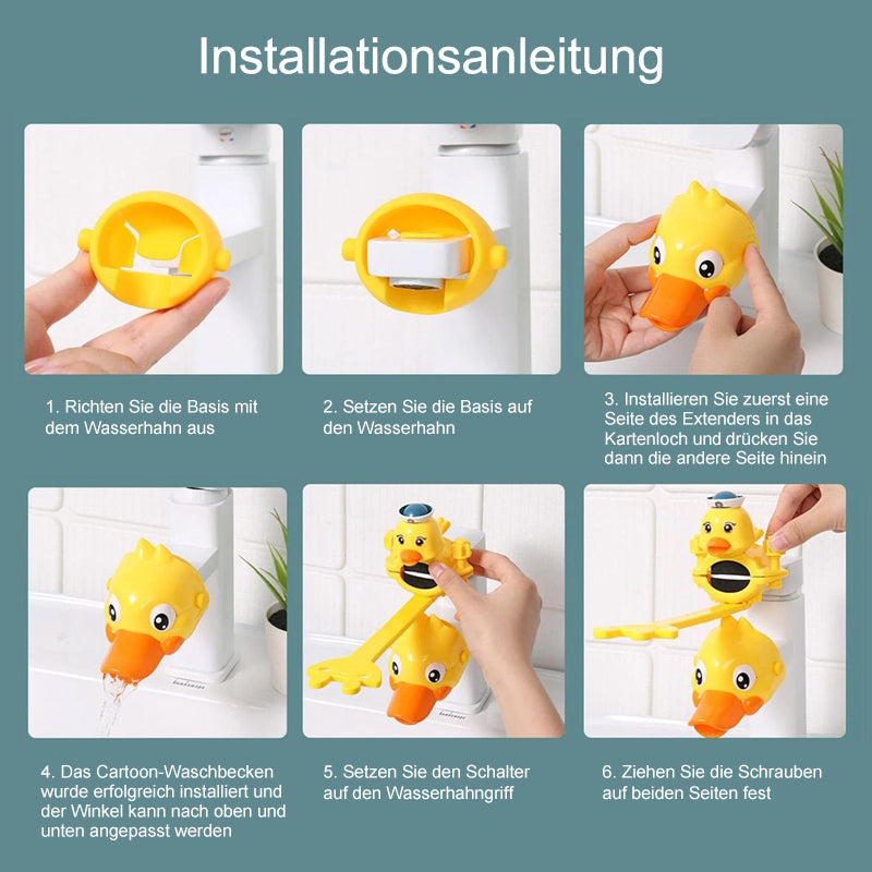 Niedliche kleine gelbe Enten-Wasserhahnverlängerung