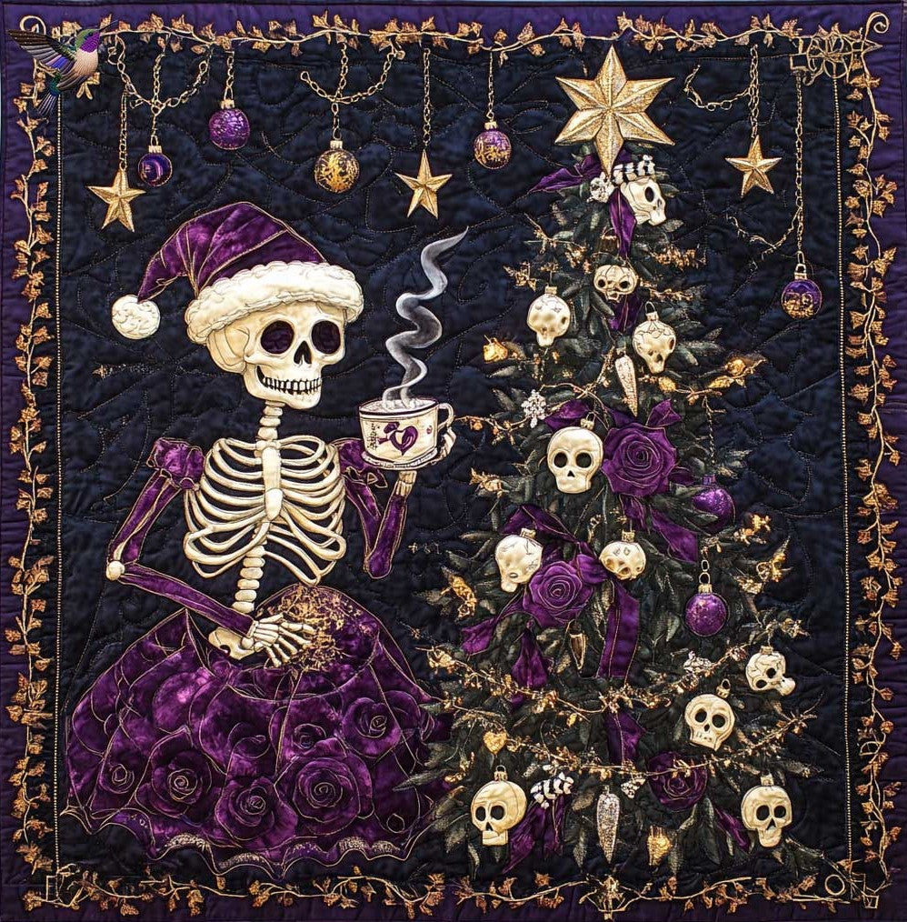Skeleton Weihnachten Freude Quilt