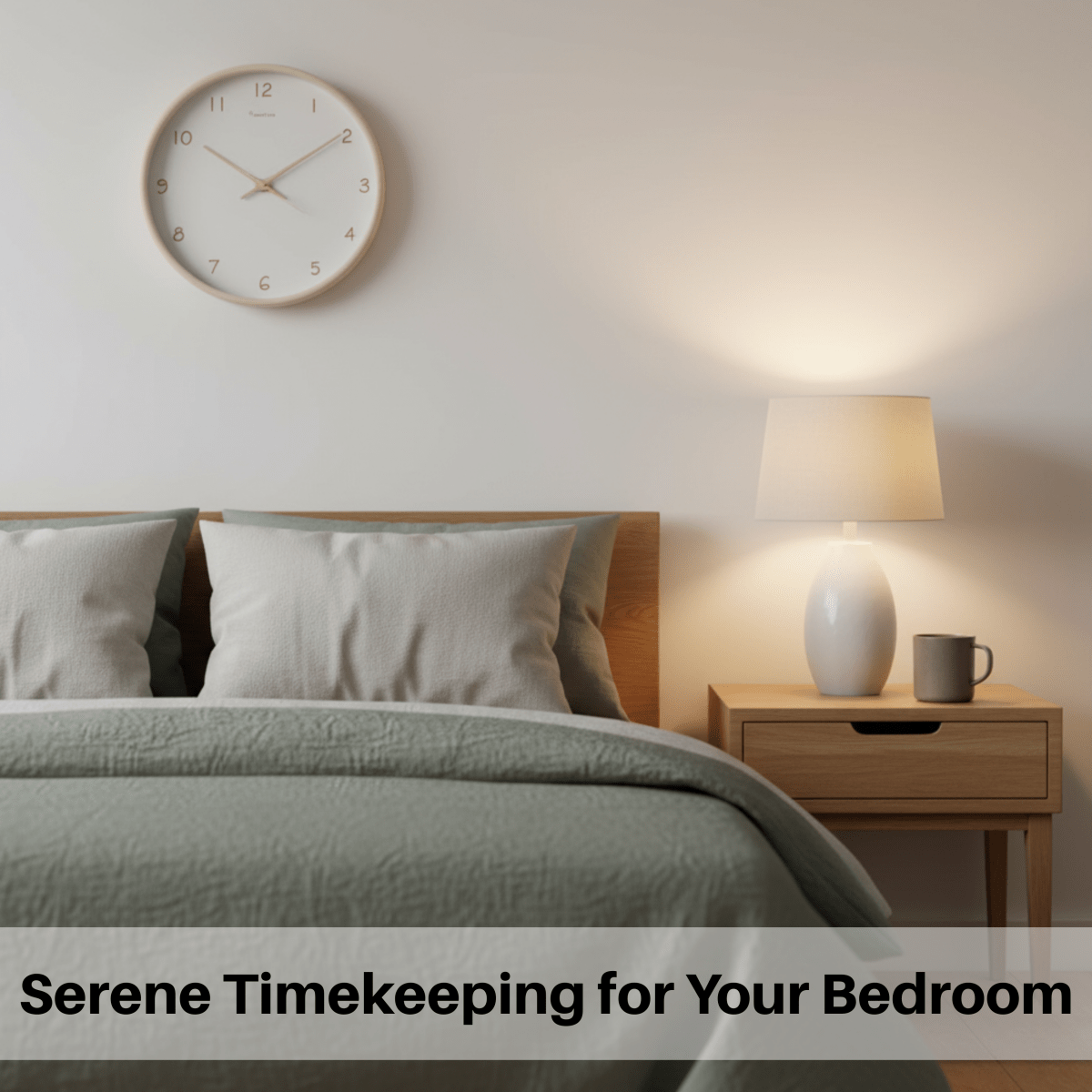 Sandsberg | Ruhige Holz-Wanduhr mit Batteriebetrieb