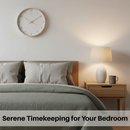 Sandsberg | Ruhige Holz-Wanduhr mit Batteriebetrieb