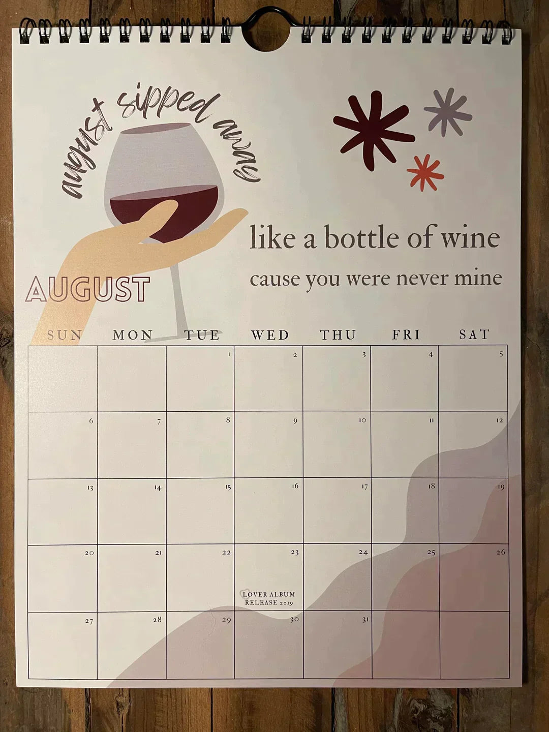 2025 TS Songtexte Wandkalender