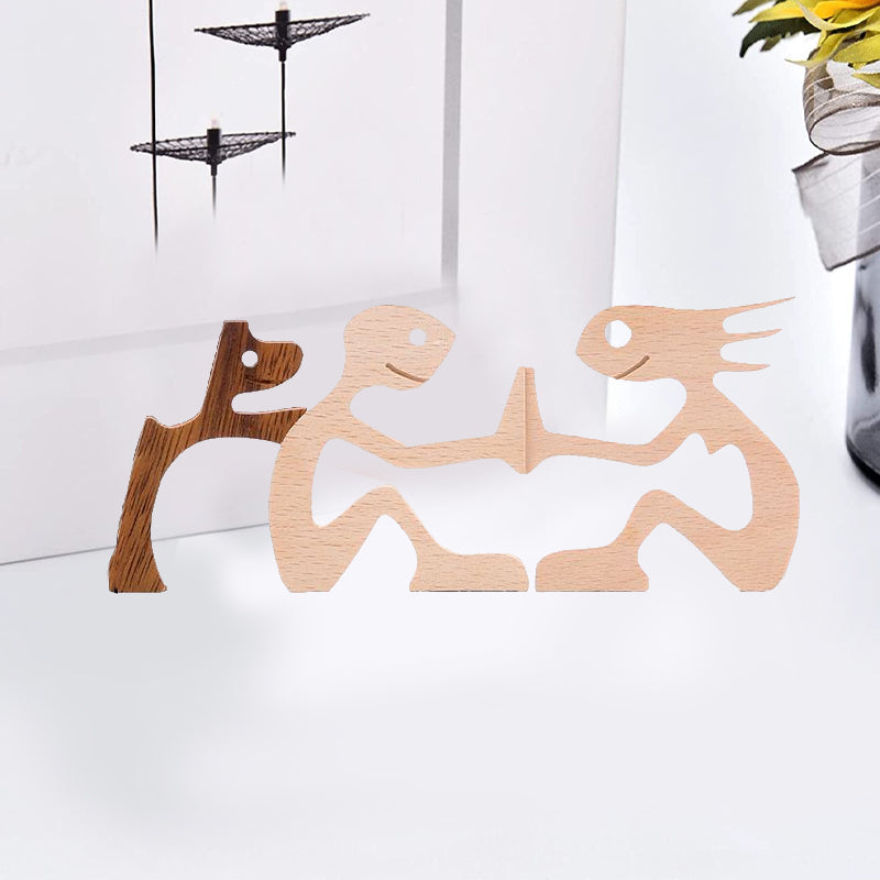 Sandsberg | Geschenk für Tierliebhaber - Holzskulptur Tischornamente - Die Liebe zwischen Ihnen und Ihrem pelzigen Freund