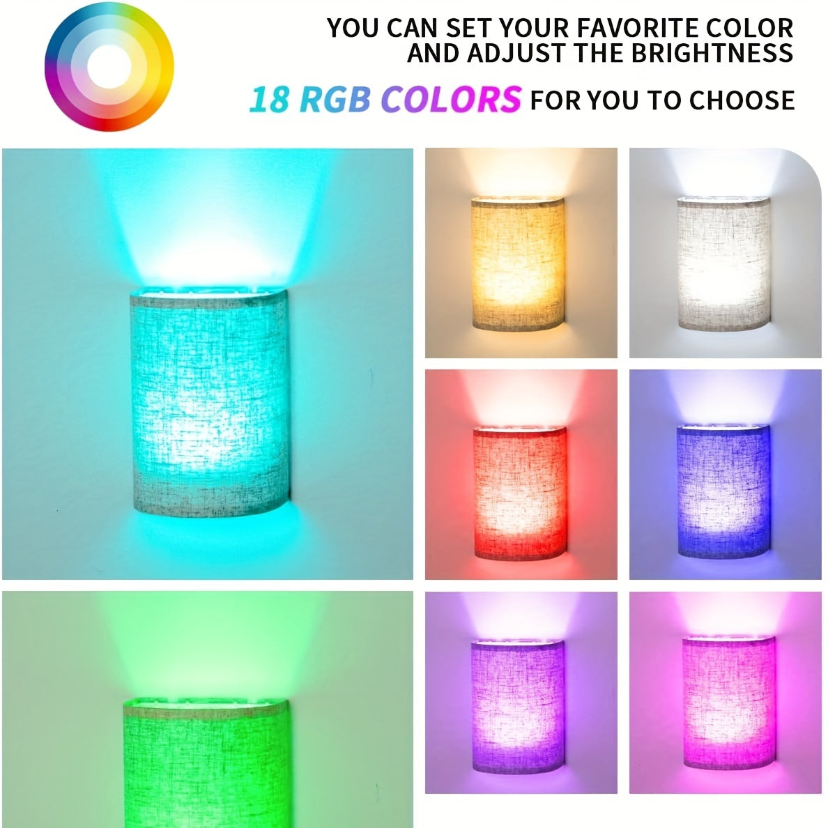 Sandsberg | RadiantWall Wireless Wandlichter (2er-Pack) – Wiederaufladbare LED-Lampen mit Fernbedienung