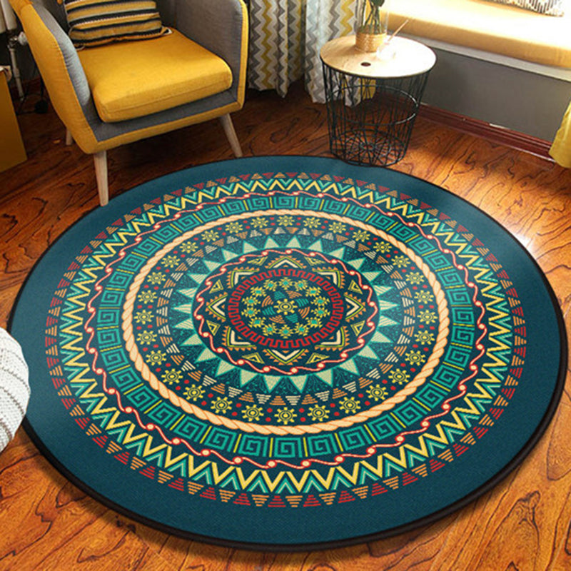 Vintage Southwestern Teppich Hellgrün Americana Teppich Polyester Waschbar Teppich für Wohnzimmer