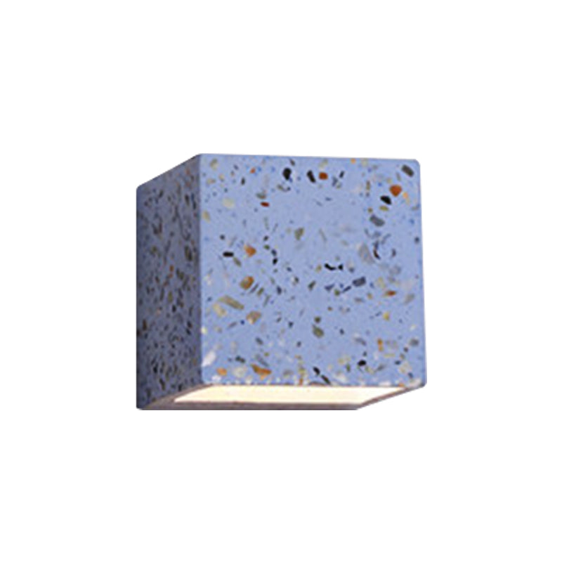 Sandsberg | Nordic Style Cubic Up Down Wandlamp Terrazzo 1 Lamp Hotel Wandmontage Licht in Rood/Wit/Blauw