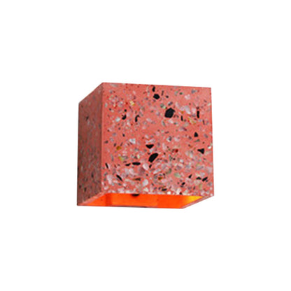 Sandsberg | Nordic Style Cubic Up Down Wandlamp Terrazzo 1 Lamp Hotel Wandmontage Licht in Rood/Wit/Blauw