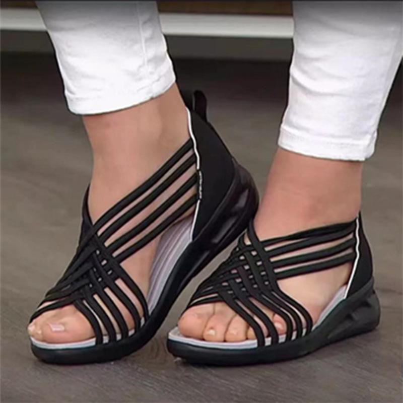 Geflochtene Fishmouth Sandalen für Damen