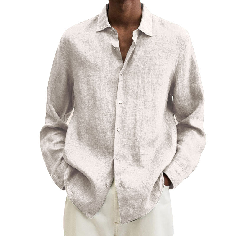 Herren Leinen Regular-Fit Hemd