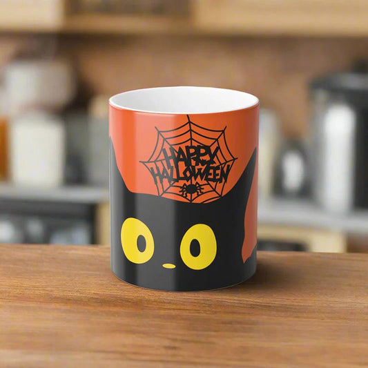 Halloween Schwarzkatze Magische Verwandlungstasse