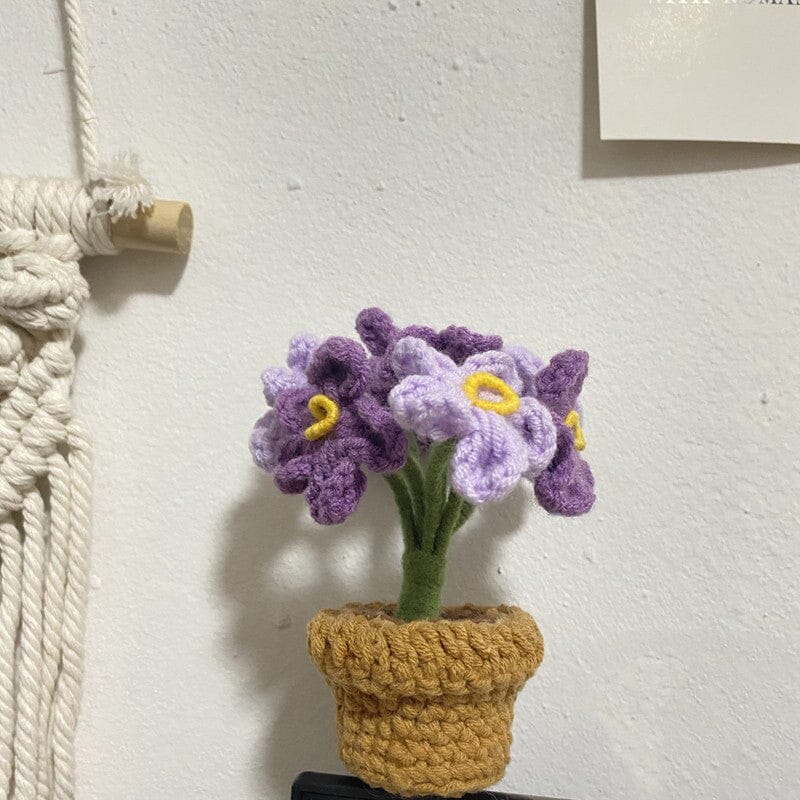 Handgemachte gestrickte Blumen