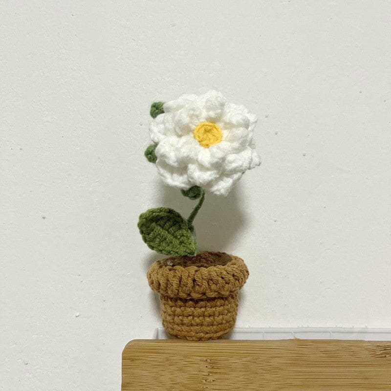 Handgemachte gestrickte Blumen