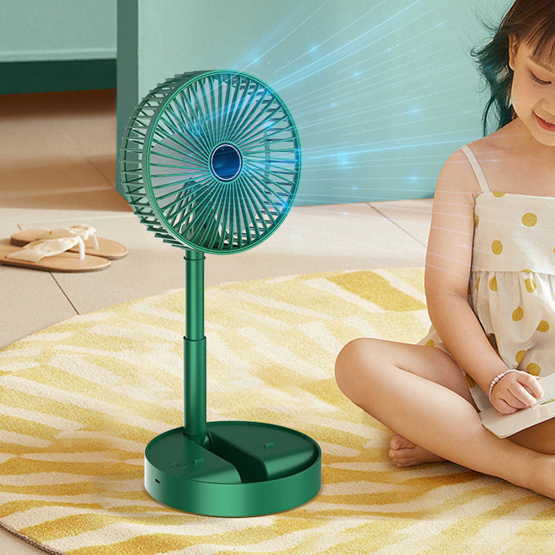 Wiederaufladbarer Faltbarer Teleskop-Tischventilator - Tragbar und Leise für Jede Sommeraktivität