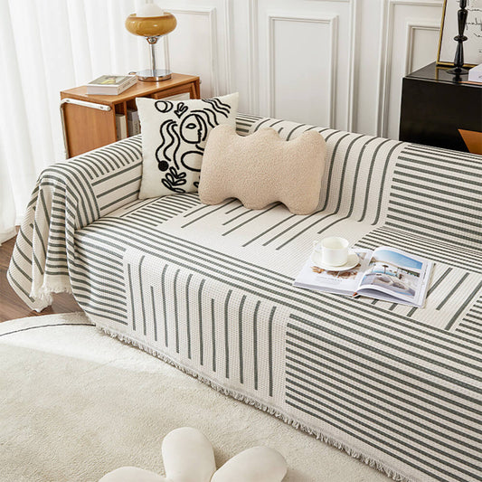 Geometrisches Muster Mehrfarbiger Sofabezug - Modernes Design für ein Stilvolles Zuhause